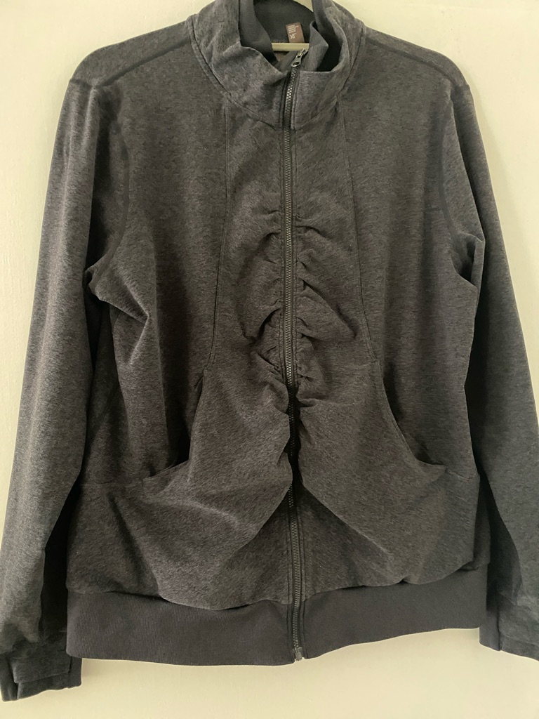Zella Dark Gray Full-Zip Lightweight Jacket